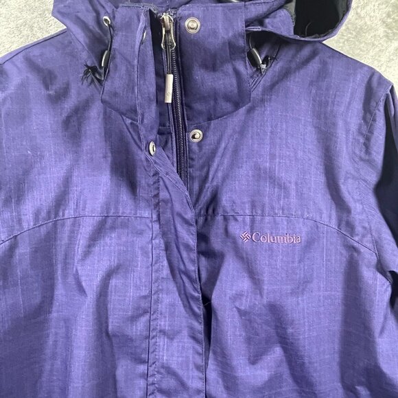 Columbia Jacket Womens Large Purple Full Zip Coat Lined Interchange Gorpcore - Picture 6 of 13